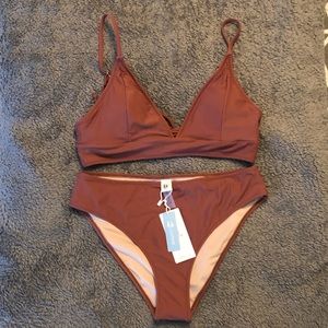 Cupshe Bay Lace-Up Bikini